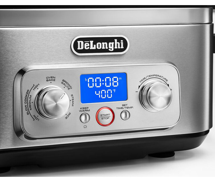 De'Longhi Livenza MultiCooker, Stainless Steel 6 qt Crock Pot Slow